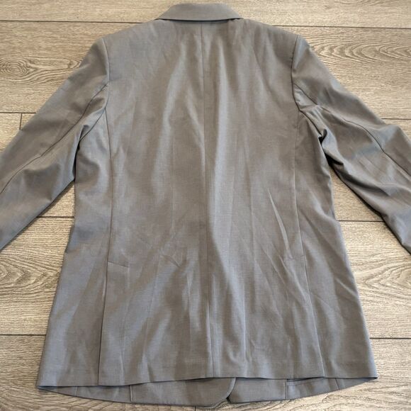 Uniqlo C Blazer Mens Large Gray Double Breasted Blazer Casual Dressy - Picture 7 of 11